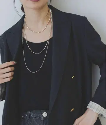 인무드 멀티볼 체인 목걸이 노블