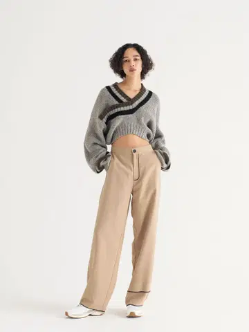 soduk double hem trousers