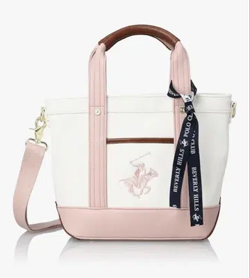 BEVERLY HILLS POLO 화이트 핑크 백