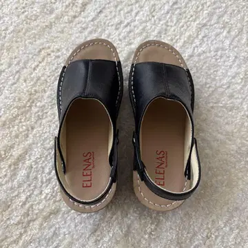 ELENAS 블랙 오픈토 샌들