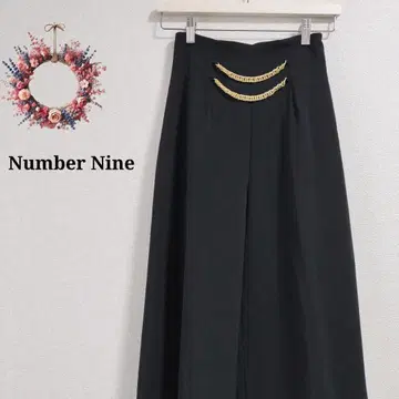 레어 넘버나인 와이드 팬츠 체인 장식 쇼와 레트로 넉넉한 핏