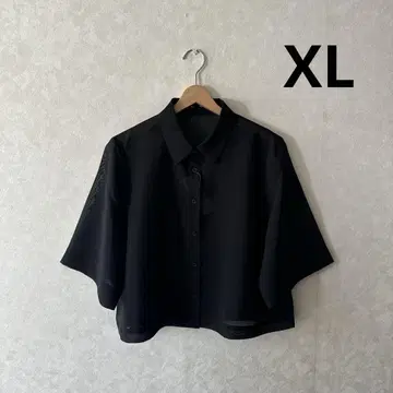 GU 지유 여성용 시어 셔츠(5부 소매)Q XL 사이즈