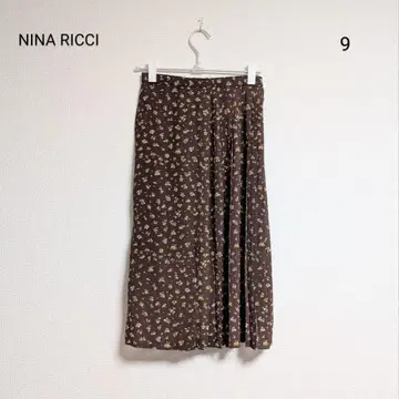 0095 NINA RICCI 니나리치 무릎 기장 꽃무늬 스커트 9