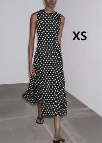 ZARA 자라 슬리브리스 미디 원피스 새상품, 미사용