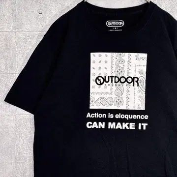 1558 OUTDOOR PRODUCTS 블랙 티셔츠 M
