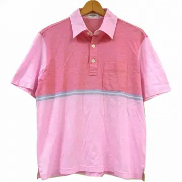 마우리치오 발다사리 반팔 피케 셔츠 46 M 투톤 핑크 면