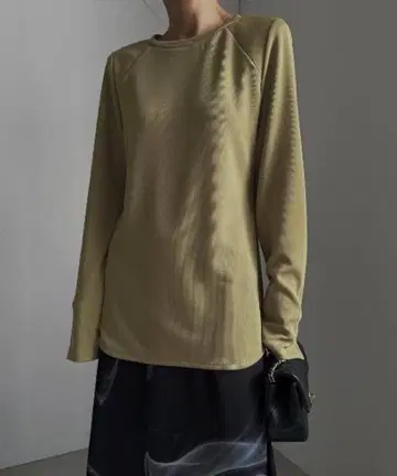 AMERI RIB BASIC LONG SLEEVE TOP 상의