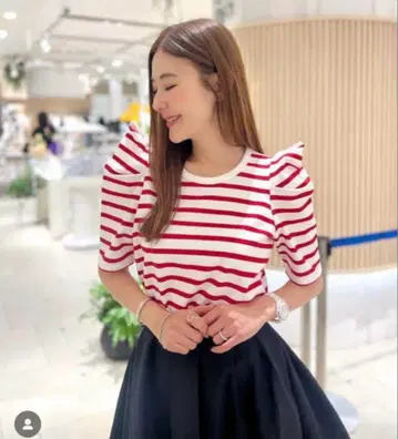 OBLI 오블리 파워 숄더 보더 티셔츠 [완판템 택 포함 새상품]