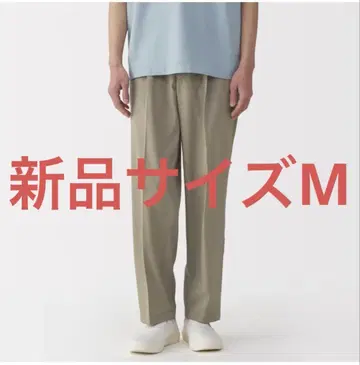 무인양품 바람이 통하는 턱 테이퍼드 팬츠 M