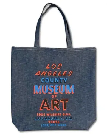LACMA 핸드 페인트 데님 토트