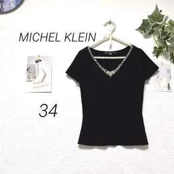 9673 MICHEL KLEIN 미쉘클랑 반팔 비쥬 티셔츠