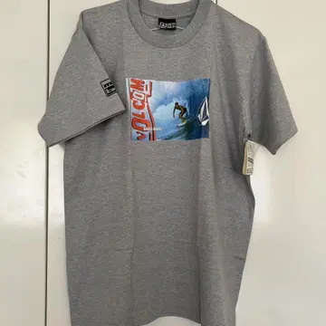 Volcom 서핑 프린트 티셔츠 그레이 계열 M 레트로 신사 셔츠