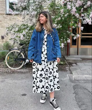 SALE Pisteinen Unikko 원피스 S 마리메꼬