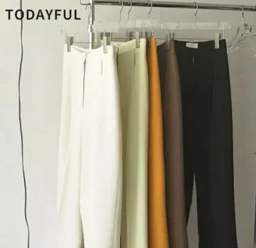 TODAYFUL Pique Tuck Trousers 블랙 36