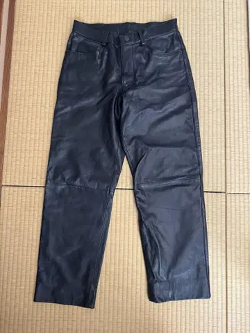 GAULTIER Homme 가죽 팬츠 79 사이즈 블랙
