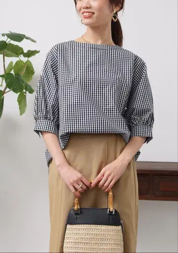 셰토와 소매 볼륨 블라우스