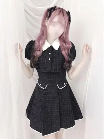 michellMacaron honey mew 백리본 트위드 원피스