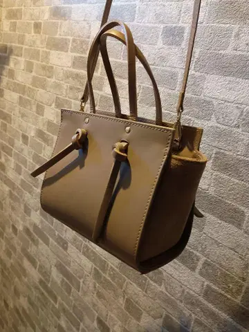 천연 가죽 숄더백