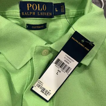 Ralph Lauren 커스텀 핏 피케 셔츠 L 그린