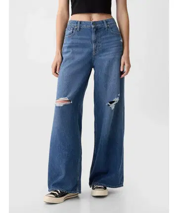 GAP 미드라이즈 울트라소프트 배기 데님