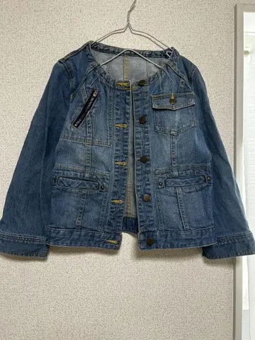 로페 데님 자켓 프론트 지퍼