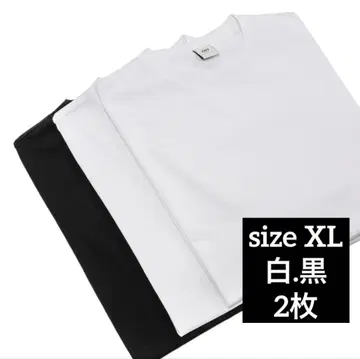 새상품 OVY 티셔츠 화이트 블랙 2장 세트 XL 즉시 완판 모델 일본제