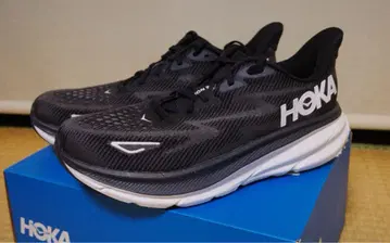 HOKA 클리프톤 9 블랙/화이트 27.5 와이드