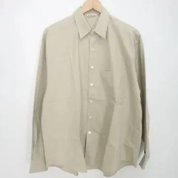 AURALEE WASHED FINX TWILL BIG SHIRTS
