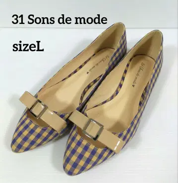 31 Sons de mode 리본 펌프스(깅엄 체크)