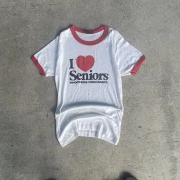 80s I love Seniors vintage linger 티셔츠