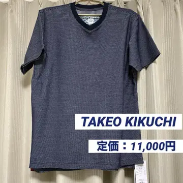 새상품 TAKEOKIKUCHI 반팔 남성용 T셔츠 상의 네이비