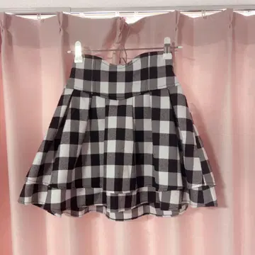 michellMacaron 블록 체크 슬림 레그 스커트 XS