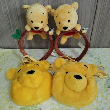 곰돌이 푸 머리띠, 패스 케이스, 미니백, 코인 케이스 페어 TDR