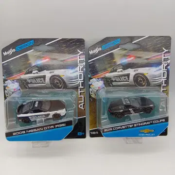 Maisto 1/64 경찰 사양 미니카 세트 GTR & 코르벳