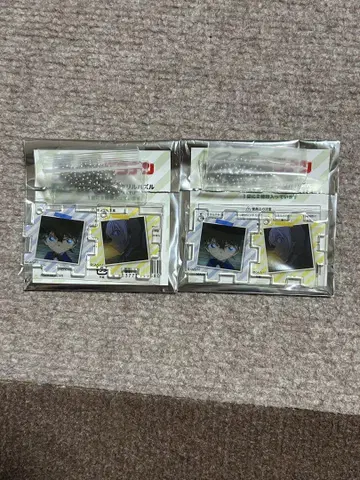 새상품 코난랜드 아크릴 퍼즐 키링 아무로 토오루 에도가와 코난 2세트