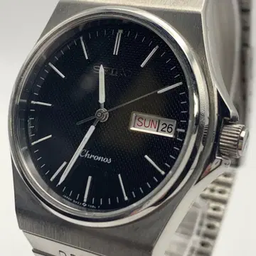 Seiko Chronos 5H23 7D20 블랙 실버