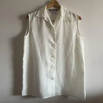 MAX MARA 슬리브리스 린넨 셔츠