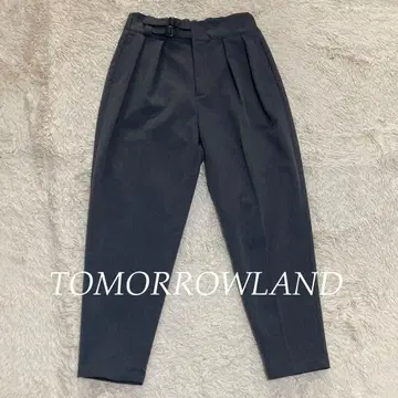 TOMORROWLAND 구르카 팬츠 벨트리스 2턱 다크 그레이