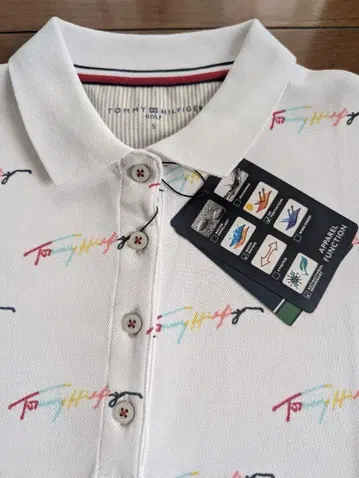 Tommy Hilfiger 컬러풀 피케 셔츠 택 포함 새상품 여성 의류