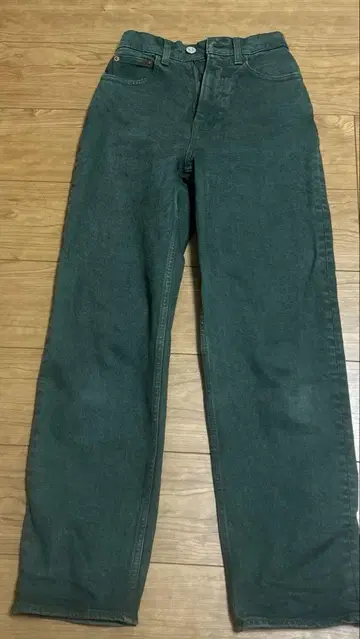 [ moussy ] plain jeans 그린