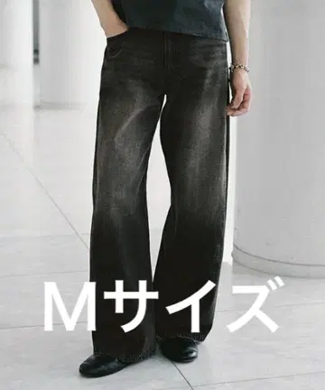 WYM LIDNM 빈티지 워싱 커브드 데님