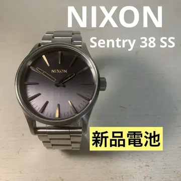 NIXON THE Sentry 38 SS 손목시계 새 배터리, 새상품급