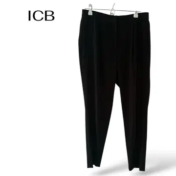 ICB 블랙 센터 프레스 슬랙스 허리 밴딩 새상품급 비즈니스 데이트