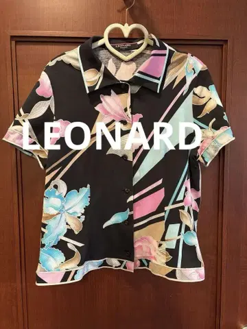 LEONARD 반팔 셔츠 플라워 프린트