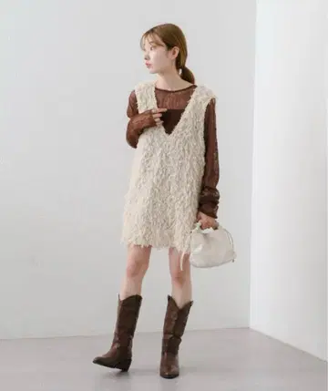 Kastane 카스타네 퍼 롱 베스트 안감 없음
