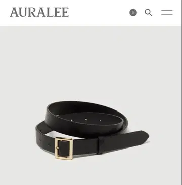 [새상품] 오라리 SQUARE BUCKLE BELT 블랙