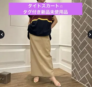 CADUNE 타이트 스커트 (M/베이지)