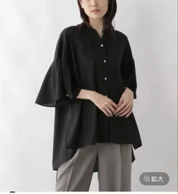 사라사라 플레어 슬리브 셔츠 5부 글로벌 워크