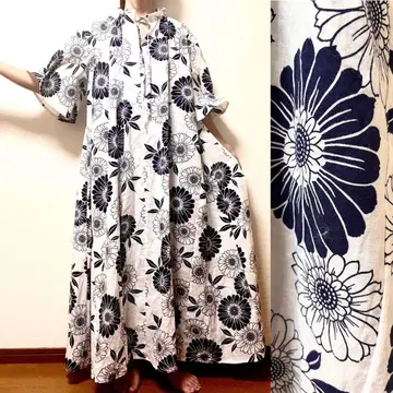 유카타 리메이크 A라인 개더 원피스 기모노 리메이크