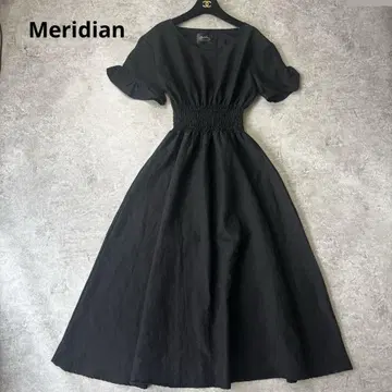 Meridian 메리디안 프릴 셔링 원피스 블랙
